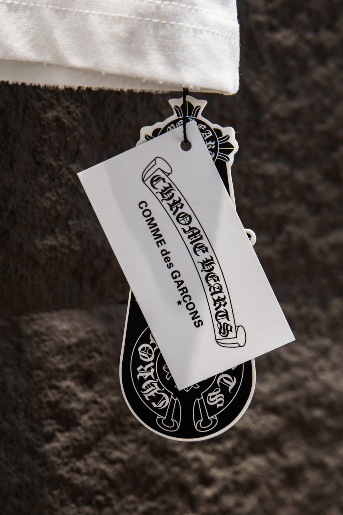 Playera Chrome Hearts CH Pedrería Blanca — etiqueta colgante