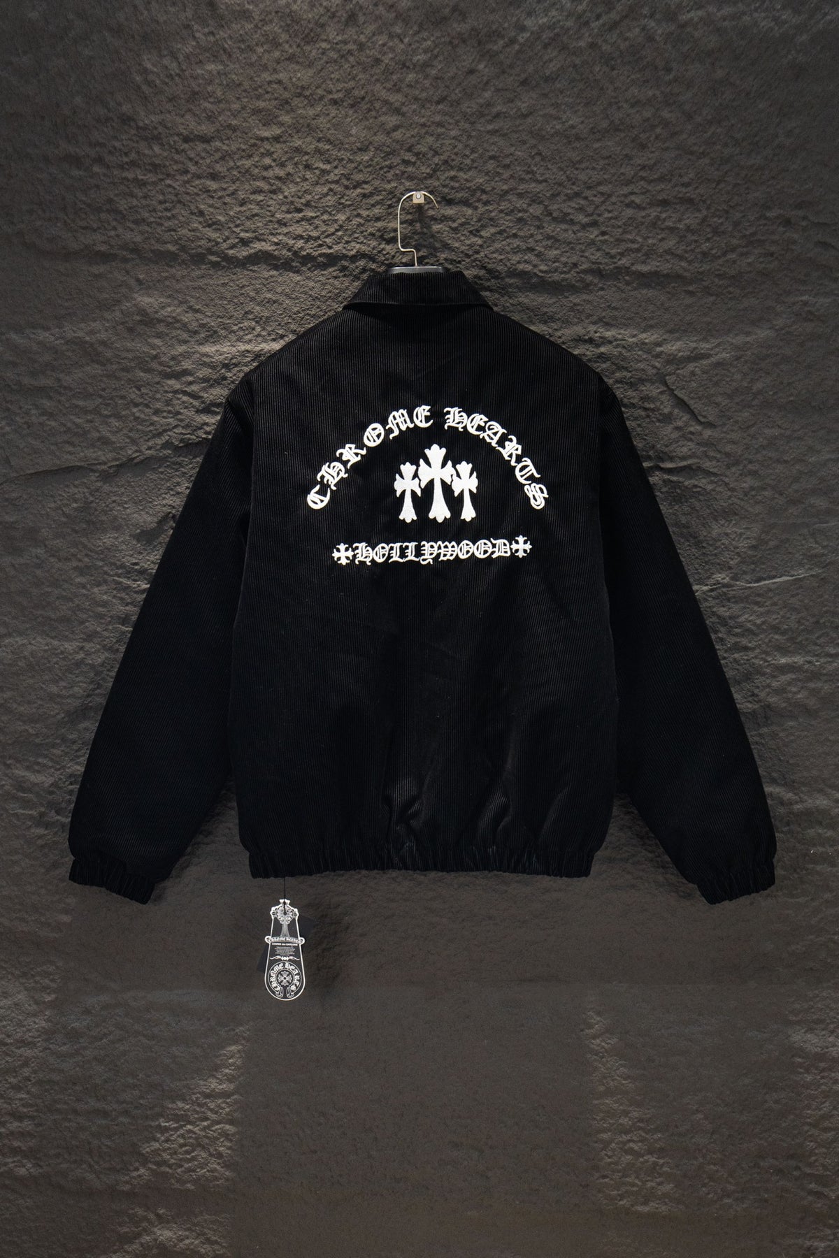 Chamarra Chrome Hearts de Pana Hollywood Negra — espalda