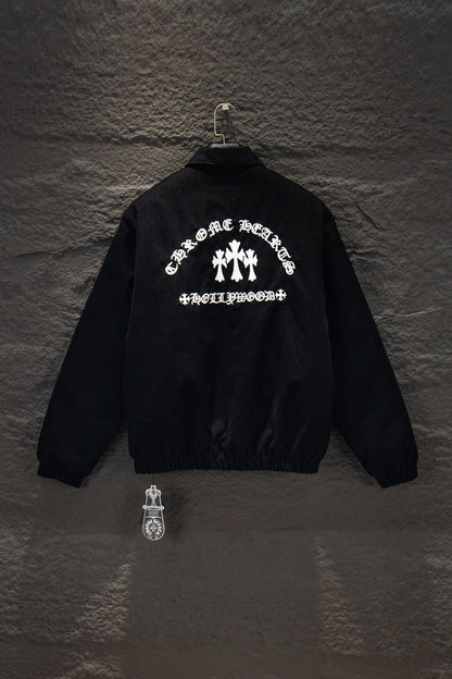 Chamarra Chrome Hearts de Pana Hollywood Negra — espalda