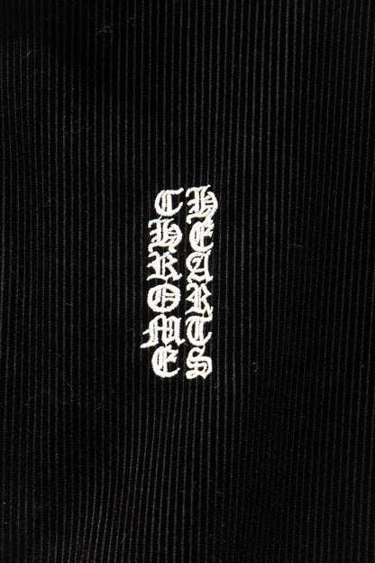 Chamarra Chrome Hearts de Pana Hollywood Negra — bordado del frente