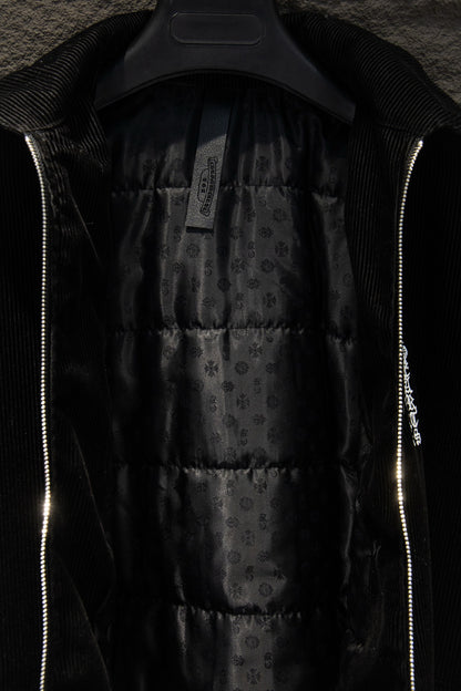 Chamarra Chrome Hearts de Pana Hollywood Negra — forro acolchado