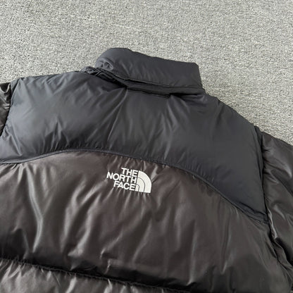 Chamarra The North Face Nuptse Negra — logo en la espalda