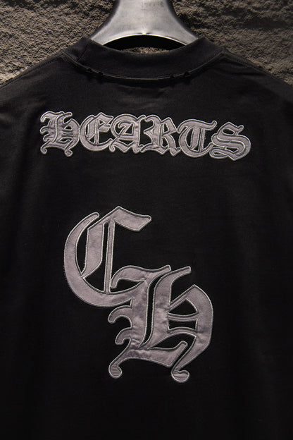 Playera Chrome Hearts CH 33 Parches Grises Negra — parches de la espalda