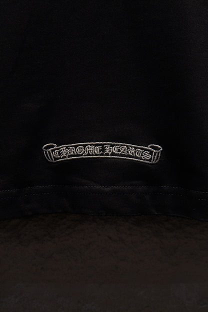 Playera Chrome Hearts CH 33 Parches Grises Negra — banda en el dobladillo