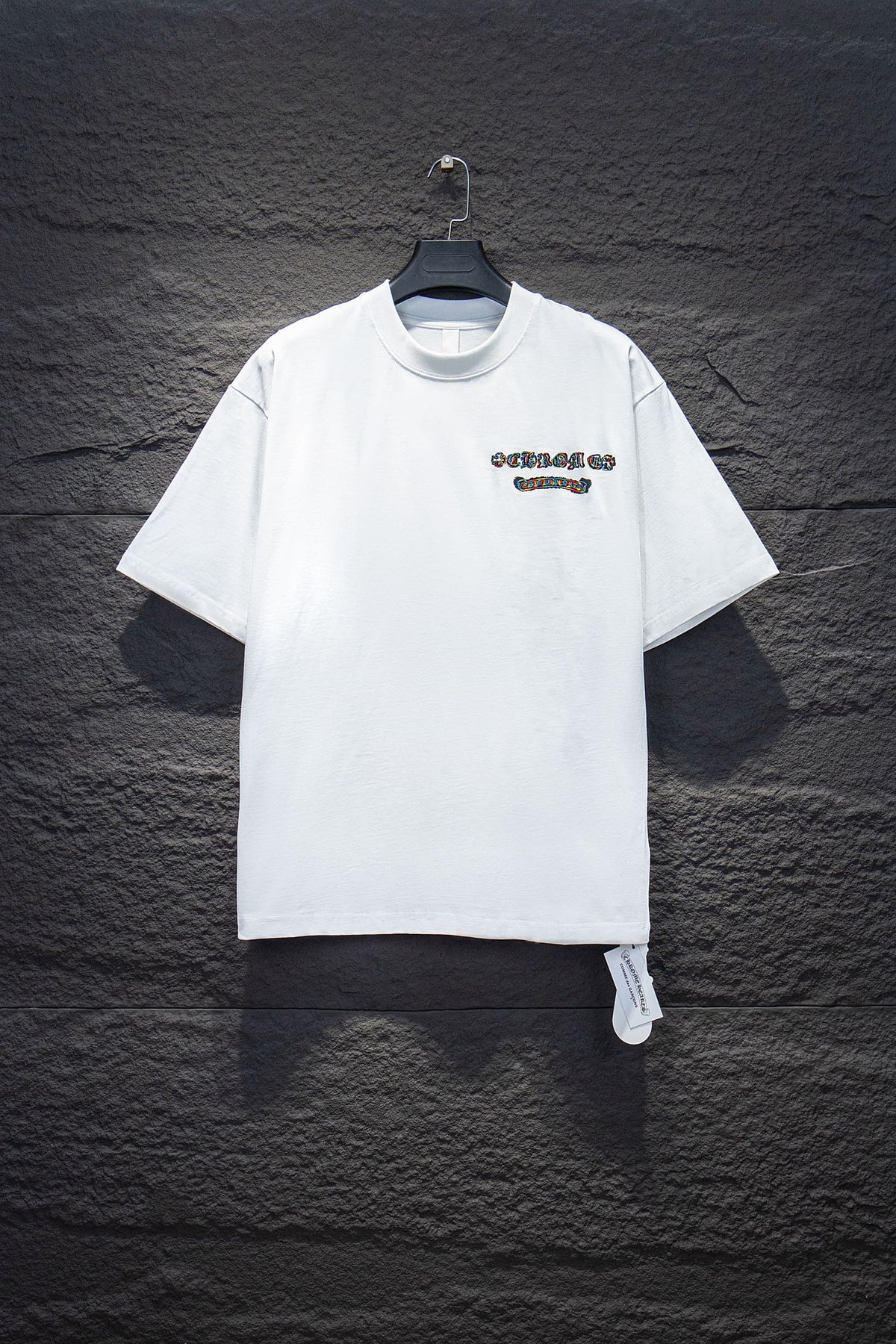 Playera Chrome Hearts Cruces Pespunte Multicolor Blanca — frente