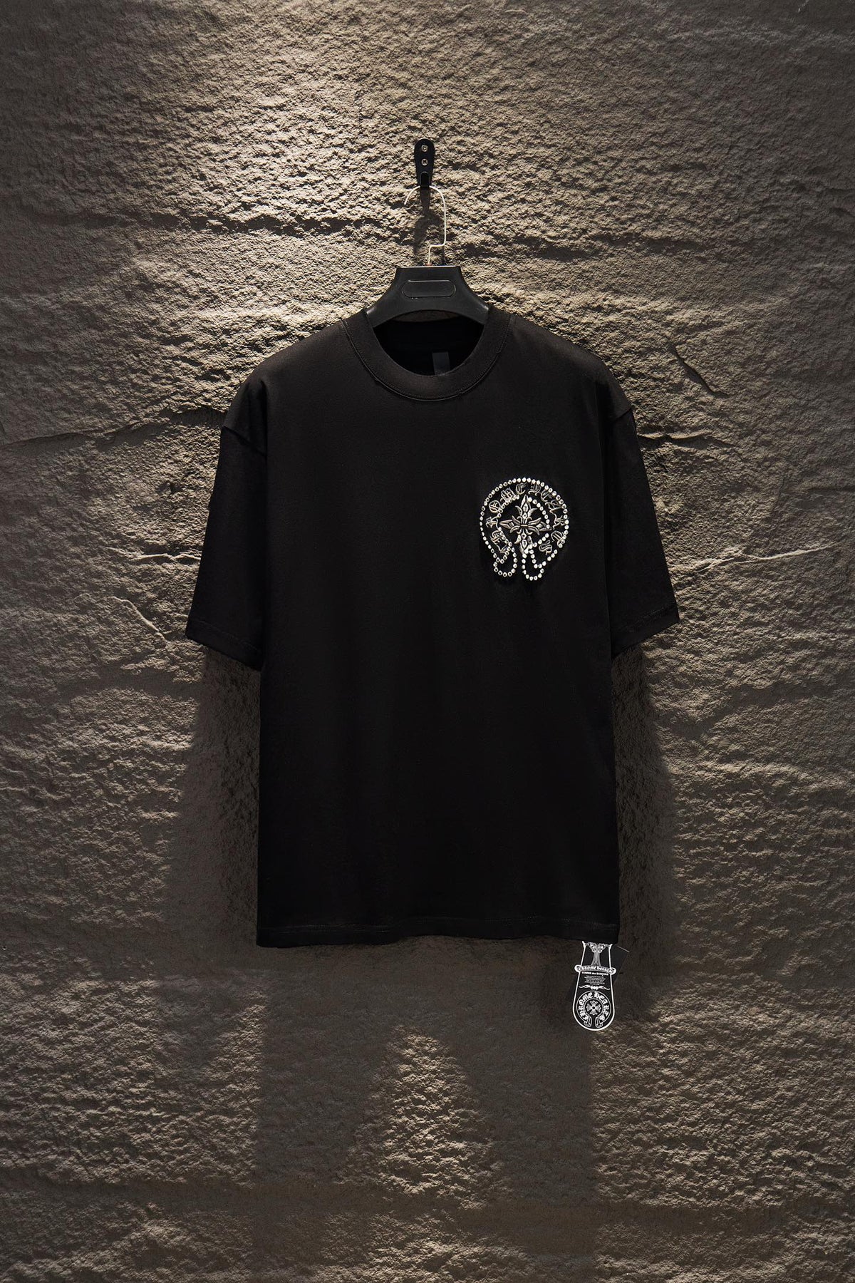 Playera Chrome Hearts Cruz de Estoperoles Negra — frente