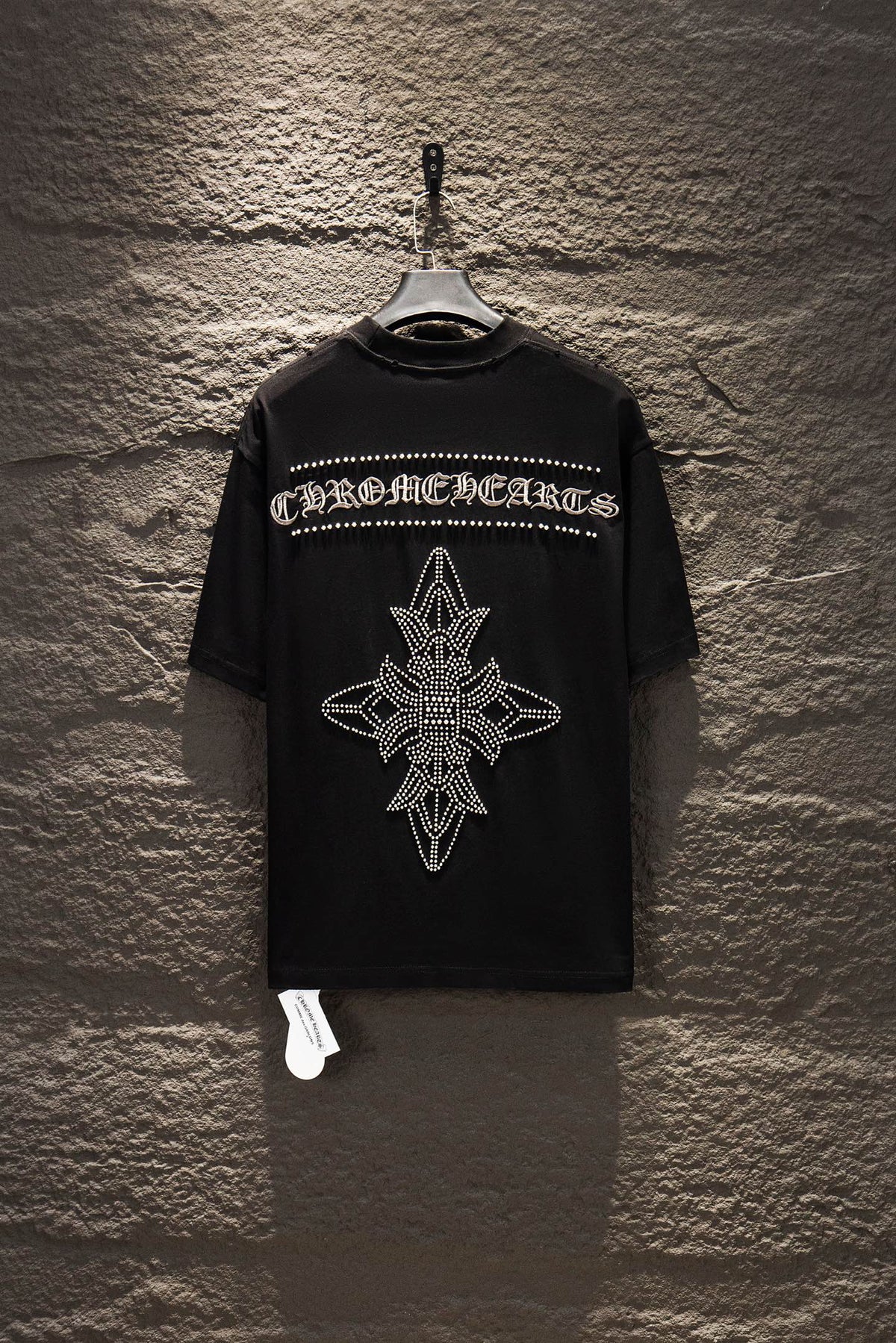 Playera Chrome Hearts Cruz de Estoperoles Negra — espalda