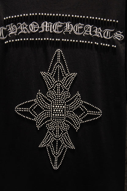 Playera Chrome Hearts Cruz de Estoperoles Negra — cruz de estoperoles