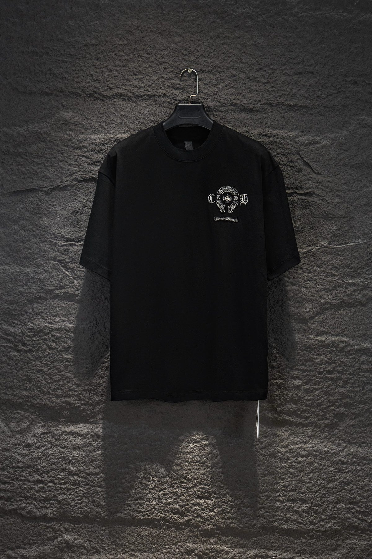 Playera Chrome Hearts Herradura CH Bordada Negra — frente