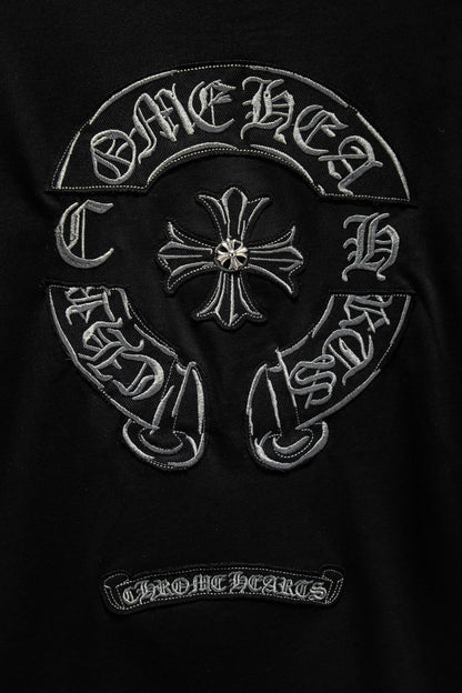 Playera Chrome Hearts Herradura CH Bordada Negra — herradura de la espalda