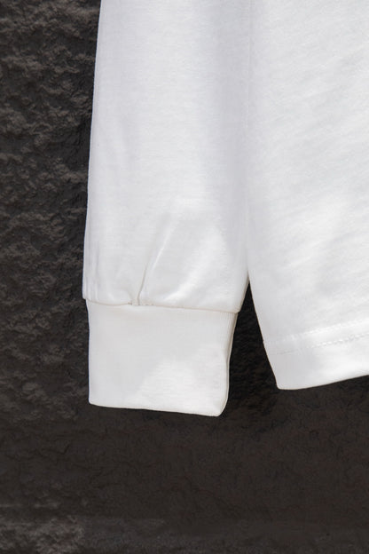 Playera Chrome Hearts Herradura de Pedrería Manga Larga Blanca — puño