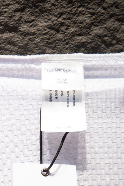 Playera Chrome Hearts Jersey de Malla Manga Larga Blanca — etiqueta interior