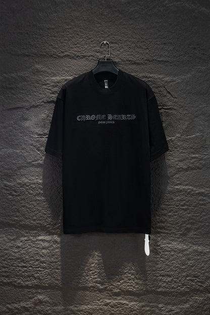 Playera Chrome Hearts Made in Hollywood Negra — frente