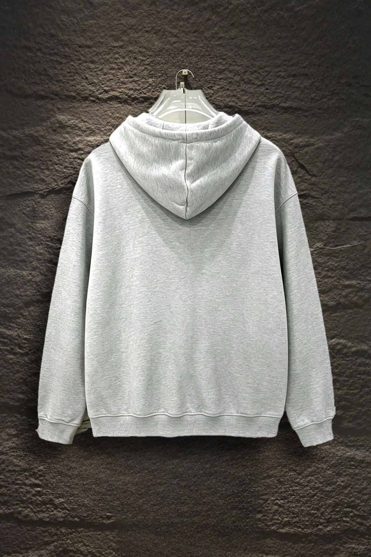 Sudadera Alo Yoga con Cierre Logo Plateado Gris — espalda