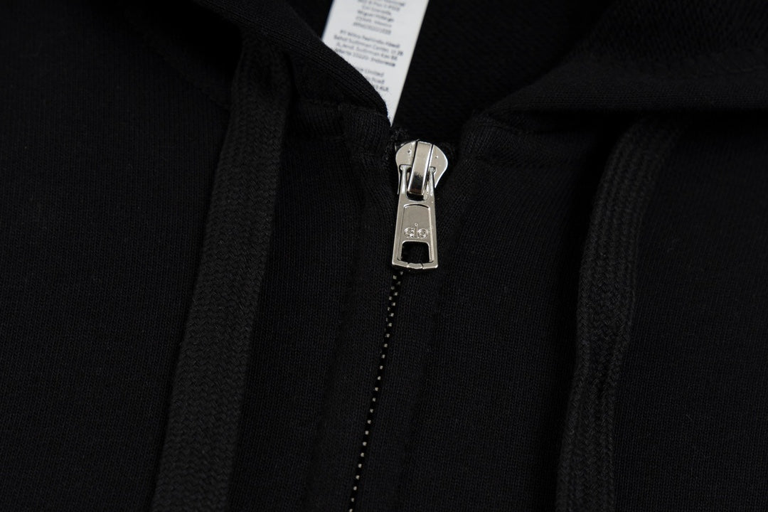 Sudadera Alo Yoga con Cierre Logo Plateado Negra — cierre
