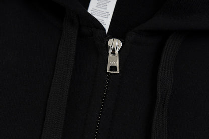 Sudadera Alo Yoga con Cierre Logo Plateado Negra — cierre