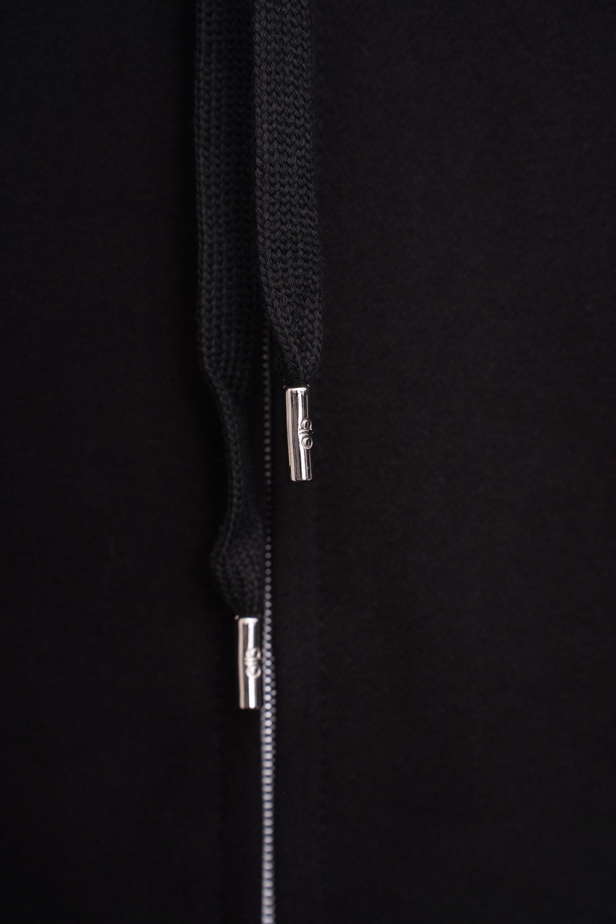 Sudadera Alo Yoga con Cierre Logo Plateado Negra — cordones