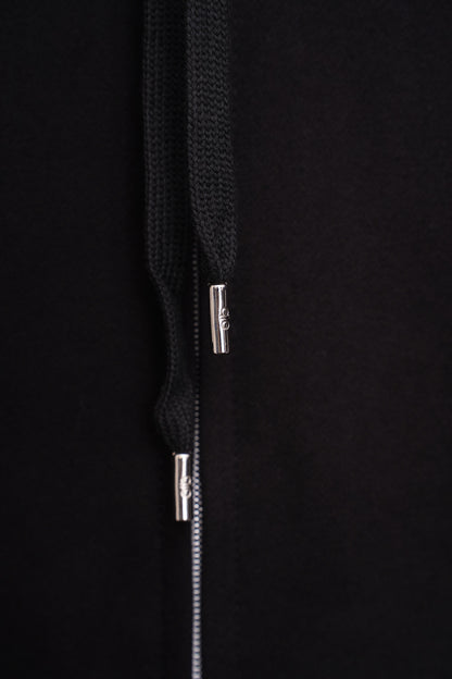 Sudadera Alo Yoga con Cierre Logo Plateado Negra — cordones