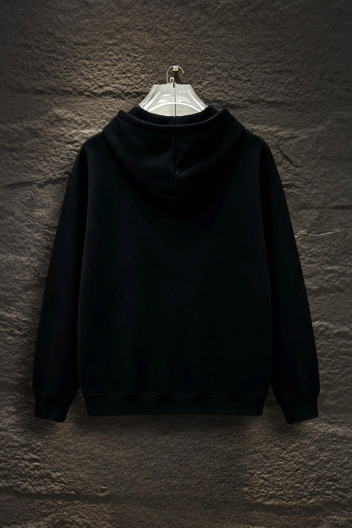 Sudadera Alo Yoga con Cierre Logo Plateado Negra — espalda