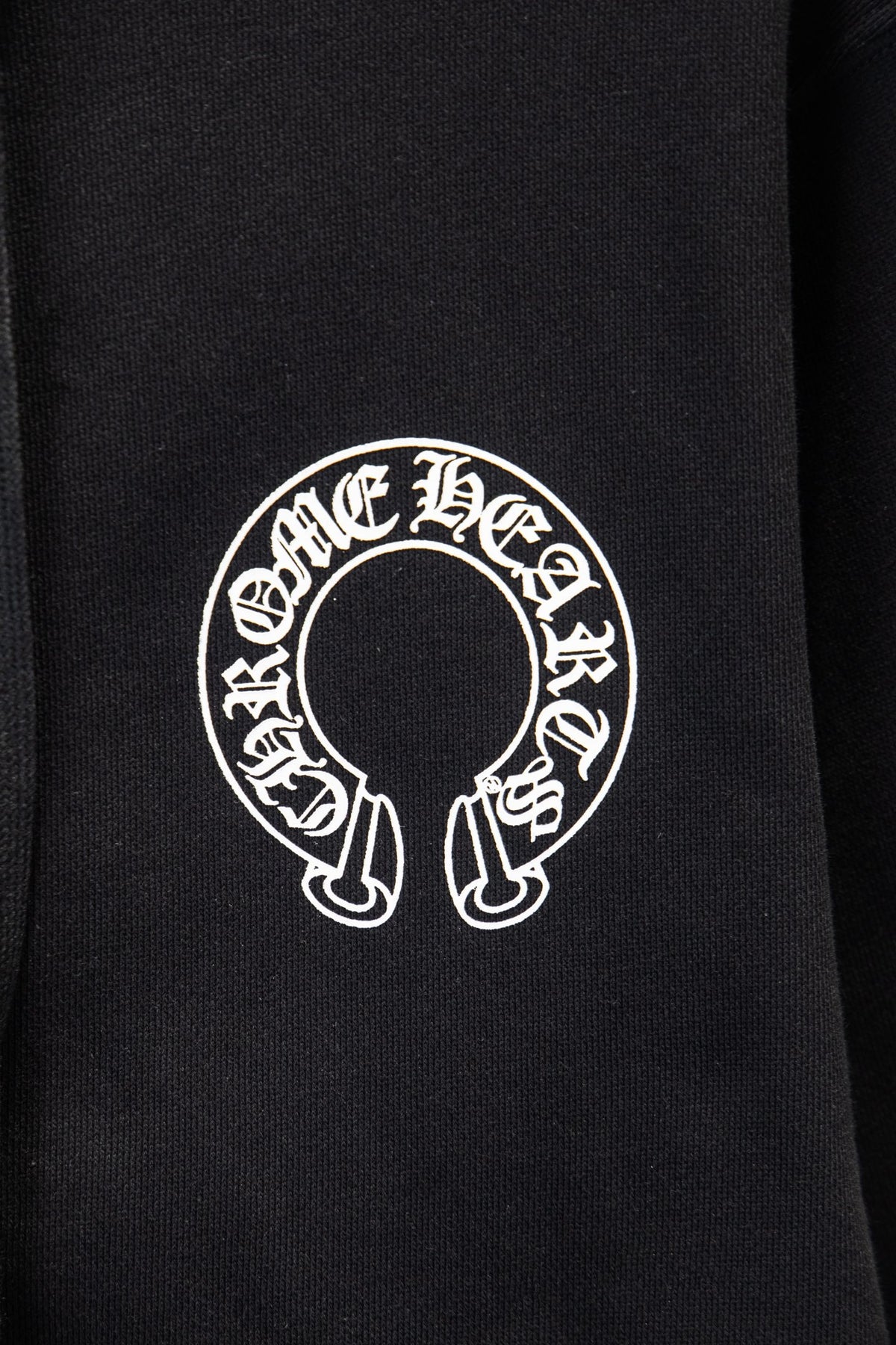 Sudadera Chrome Hearts con Cierre Herradura Blanca Negra — herradura al frente