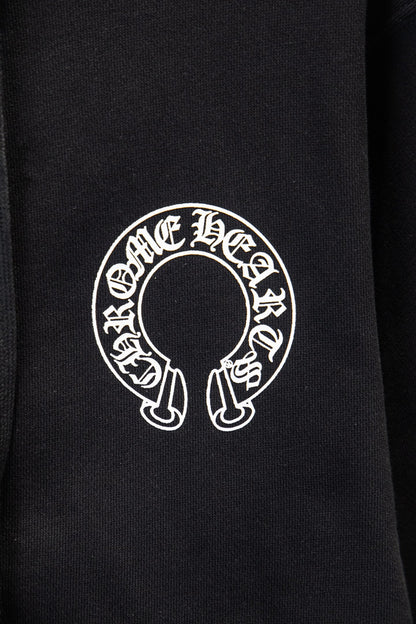 Sudadera Chrome Hearts con Cierre Herradura Blanca Negra — herradura al frente