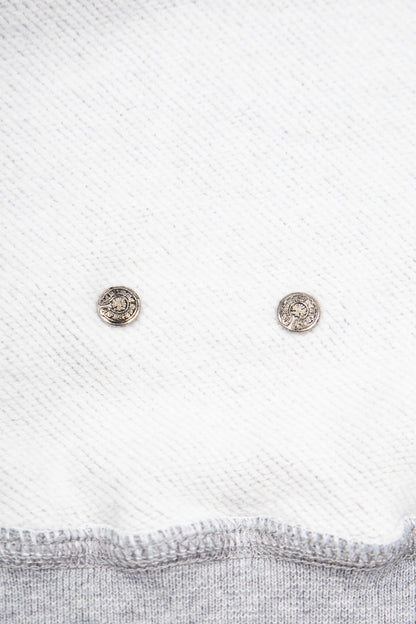 Sudadera Chrome Hearts Cruces y CH Gótica Gris — ojillos metálicos