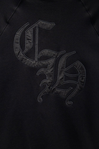 Sudadera Chrome Hearts Cruces y CH Tono sobre Tono Negra — monograma CH en la espalda