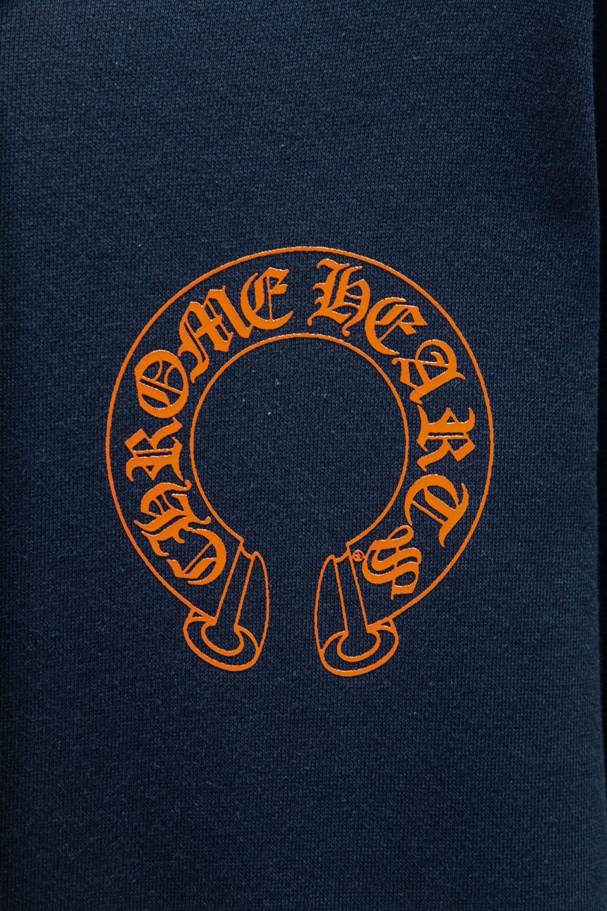 Sudadera Chrome Hearts Herradura Naranja Azul Marino — herradura al frente