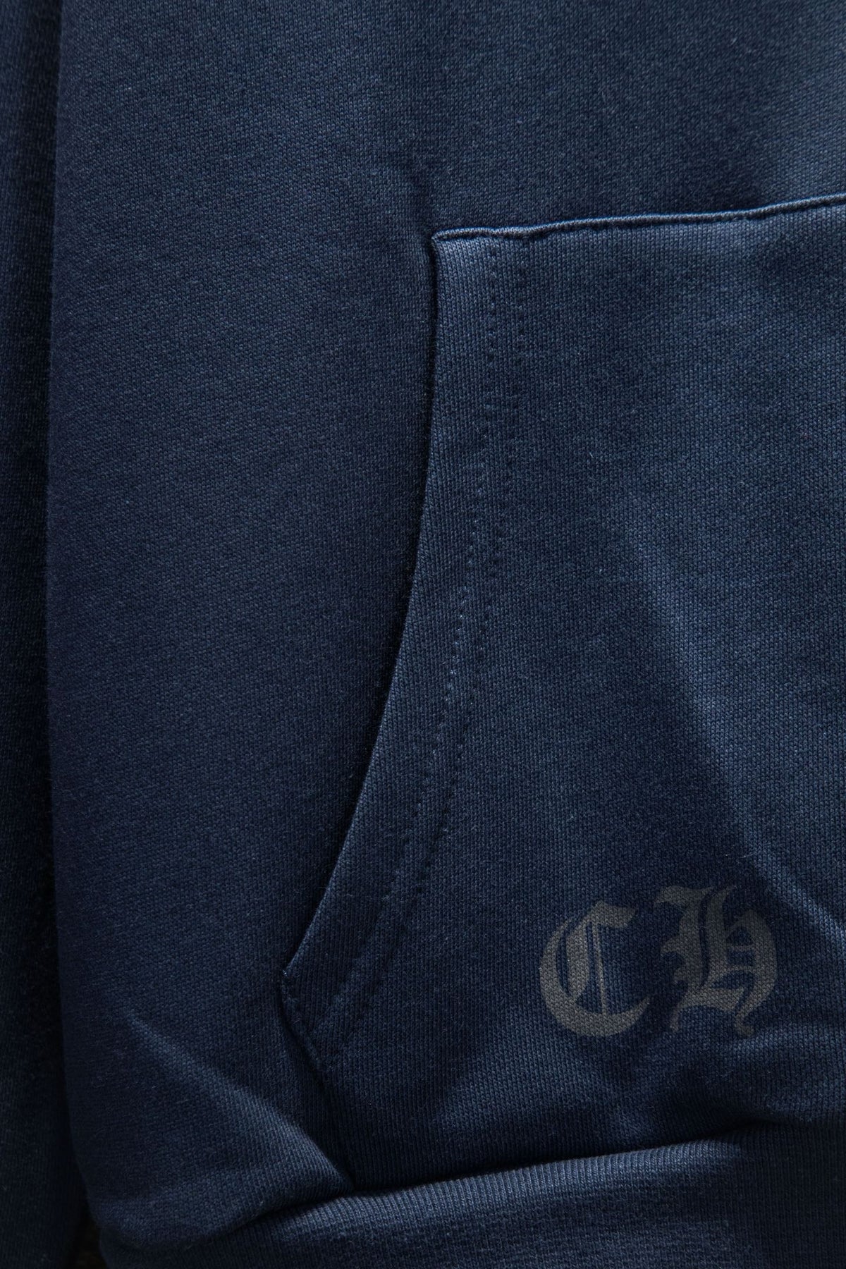 Sudadera Chrome Hearts Herradura Naranja Azul Marino — bolsa canguro