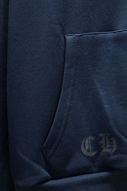 Sudadera Chrome Hearts Herradura Naranja Azul Marino — bolsa canguro